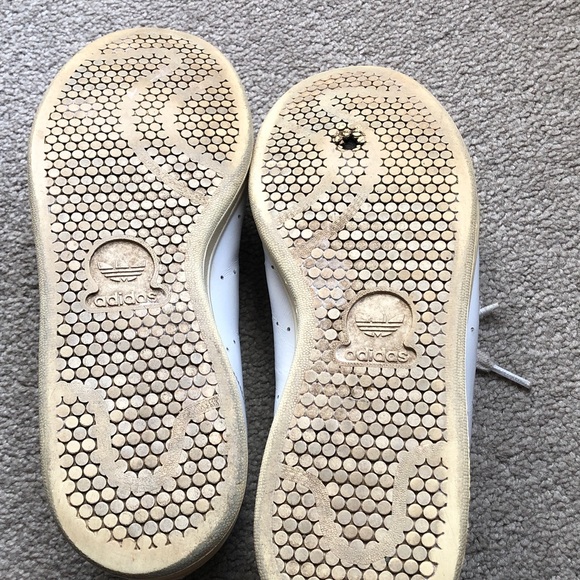 Adidas Stan Smith White and Green Shoes - Picture 9 of 10